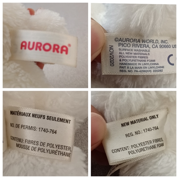 Aurora Pink Princess Crown Kitty Cat Plush 6 Inch White Soft & Fuzzy - Picture 14 of 14